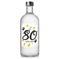 ETIKETY na fľašu ALKOHOL 80. NARODENINOVÁ párty X5