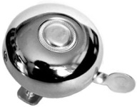 Bežný zvonček na bicykel, 57mm, oceľový, strieborný