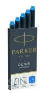 Náplne do pera Parker Quink, umývateľné modré. 5 ks.