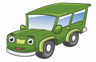 Detská samolepka na stenu auto 20x17cm