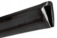 Čierna PVC krytka na okraj 3mm plechu