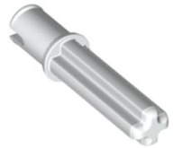 LEGO AXLE S ČEPOM 2L BIELE Č. 65249 - 2 KS.