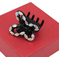 SVORKA DO VLASOV klipsa BUTTERFLY CAP BLACK CRYSTAL 3,5 cm