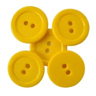 GOMBÍKY PLASTOVÉ okrúhle 20mm 5ks ŽLTÉ