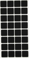 Samolepiace plsti STAROSTLIVOSŤ O PODLAHU 25 x 25 mm ČIERNA