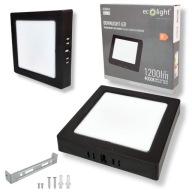 Prisadené štvorcové LED stropné svietidlo 12W 1200LM 4000K IP20 čierne