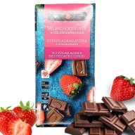 Pure&Good mliečna čokoláda s jahodami 75 g Bez pridaného cukru a lepku