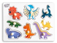 SMILY PLAY Montessori drevené puzzle dinosaury