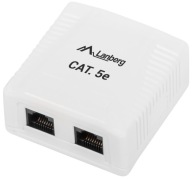 RJ45 CAT.5E dvojitá povrchová sieťová zásuvka