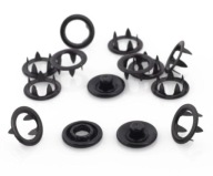 Patentky, patentky SPRINGS 9,5 mm Oxyda black 50 sád