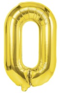 Balón Číslo Číslo 0 Zlatý Zlatý 100 cm Narodeniny