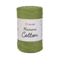250g Macrame Bavlnená šnúrka, khaki zelená 787