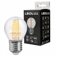 LED žiarovka E27 G45 6W=60W teplé biele vlákno
