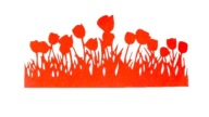 Jarná hranica kvety tulipán okno tabule školské