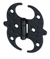 Ozdobný šróbovací pánt čiernej farby, MEDIUM 100/91mm