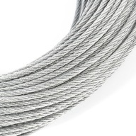 Oceľové lano pozinkované 4mm výplet 6x19 pozinkované 1m