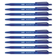 Modré guľôčkové pero 1mm BIC Round Stic Click 10 ks