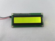 LCD DISPLEJ 1602 2x16 I2C CONVERTER čierne znaky žltozelené pozadie