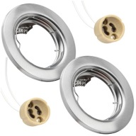 2x KOVOVÁ STROPNÁ LAMPA PRE LED+ŽIAROVKY GU10