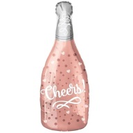 Champagne Cheers fóliový balónik 1m Rose Gold