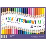 Farebná podložka na kreslenie A4 vektor 16k 80gr