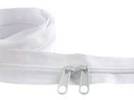 Špirálová páska na zips 5 mm zips na meter BIELA ​​1 meter + 2 zipsy