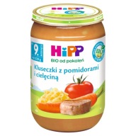 HiPP BIO halušky s paradajkami a teľacím mäsom, 220 g