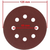 50x BRÚSNE KOTÚČE PAPIER S OTVORMI VELCRO 125 320