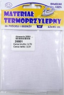 Termo nášivky na oblečenie 100% bavlna BIELA ​​12x45cm 26501