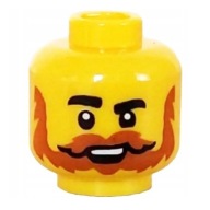 LEGO Hlava mužskej brady Pirátsky vikingský rytier 28621pb0074