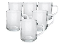 6x Sklenený hrnček 250 ml SMOOTH sklenená súprava