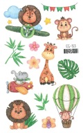 Umývateľné tetovanie pre deti GLITTER ANIMALS EG153