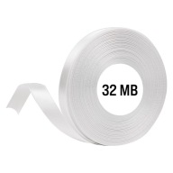 Saténová stuha Biela stuha rolka 25mm 32m Saténová stuha na ozdobu