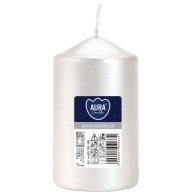 BISPOL Aura 30H valcová sviečka 10CM SW60/100 BIELA ​​PERLA