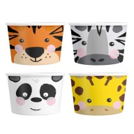 Hrnčekové hrnčeky na zmrzlinu hrnčeky Animals birthday
