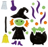Gélová dekorácia Čarodejnica HALLOWEEN Čarodejnica