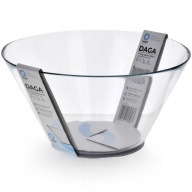 Veľká sklenená miska na šalát, okrúhla, šikmá, Trend Glass DAGA, 25,5 cm
