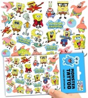 UMÝVAJÚCE DOČASNÉ TETOVANIE PRE DETSKÉ DETSKÉ SPONGEBOB ORIGINÁLNE VZORY