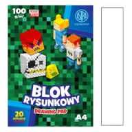 A4 podložka na kreslenie 20 kariet Minecraft 100g/m2 ASTRA
