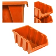 10x Odpadkový kontajner dielenský kontajner 80x115x60mm Oranžová