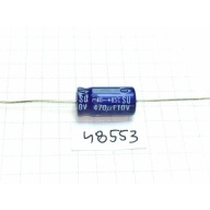 Elektrolytový kondenzátor 470uF 10V 8x16 axiálny x10