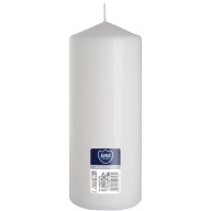 BIELA ​​VEĽKÁ Valcová sviečka bez vône PARAFÍNOVÁ SVIEČKA 20CM 90H 800G