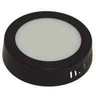 PRIDZERNÁ LAMPA Gerrit panel 6W LED 230V 4000K čierna ø11cm Okrúhla