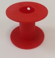 Plastová cievka na drôt, červená, 200g, 44x39mm