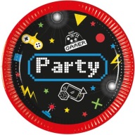 GRA Gaming Party narodeninové papierové taniere 20cm 8ks.