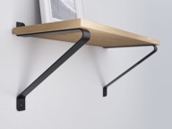 Podpera police matná čierna Držiak podpernej police LOFT WM-1006 250x220mm