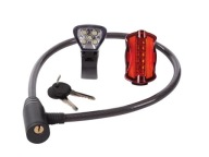LOCK BIKE LOCK + PREDNÉ ZADNÉ LED SVETLO