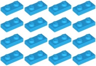 LEGO PLATE 3023 1x2 azúrová tmavá NOVINKA (6g) 16 ks.
