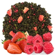 OOLONG čaj JAHODA MALINA 50g lyofilizovaná s malinou AROMATICKÁ