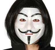Plastová maska ​​Anonymná